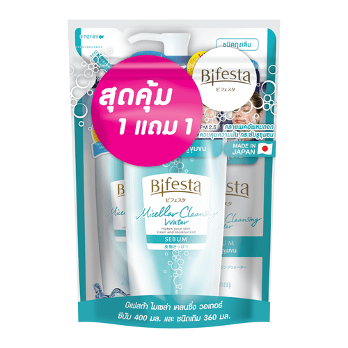 Micellar Cleansing Water Sebum + Refill