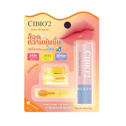 Tangerine Lip Mask + Peach Lip Balm (Set)