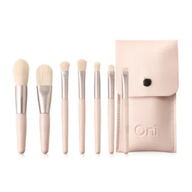 Oni Novice Portable Makeup Brush Set [7pcs] #Pink