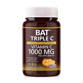 BAT Triple C 1000mg Plus Zinc And D3 30 Capsules