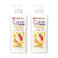 Clear Anti Dandruff Shampoo Apple Cider Itch Free [350ml x 2pcs]