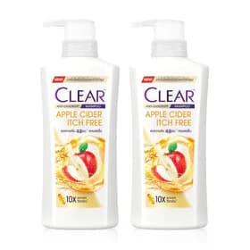 Clear Anti Dandruff Shampoo Apple Cider Itch Free [350ml x 2pcs]