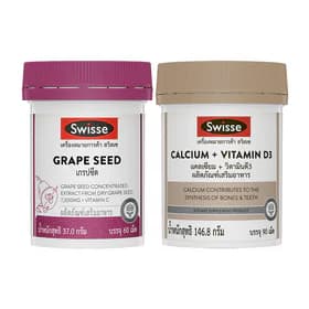 SWISSE Set 2 Items Grape Seed 60 Tablets + Calcium + Vitamin D3 90 Tablets
