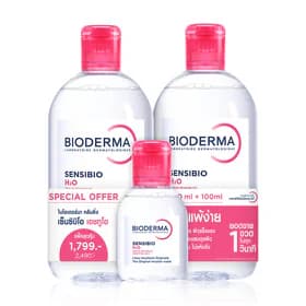 Bioderma Sensibio H2O Cleansing [500ml x 2pcs] + Sensibio H2O Cleansing 100ml