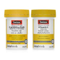 SWISSE Set 2 Items  Vitamin C 1000Mg 60 Tablets + C Acerola Plus 2000MG Chewable 60 Tables