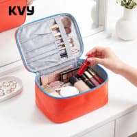 KVY Square Cosmetic Bag #Orange Red